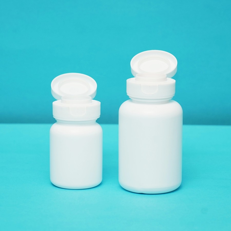 Tablet Container with Flip-Top Cap